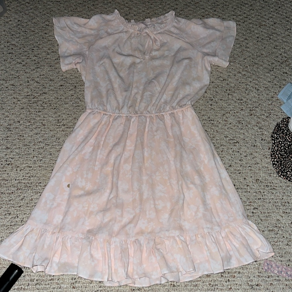 Pink and white sundress size medium